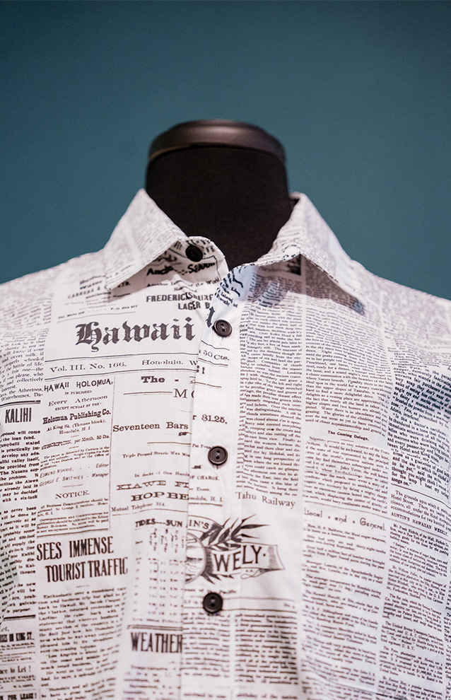 a closeup of a shirt with printed design