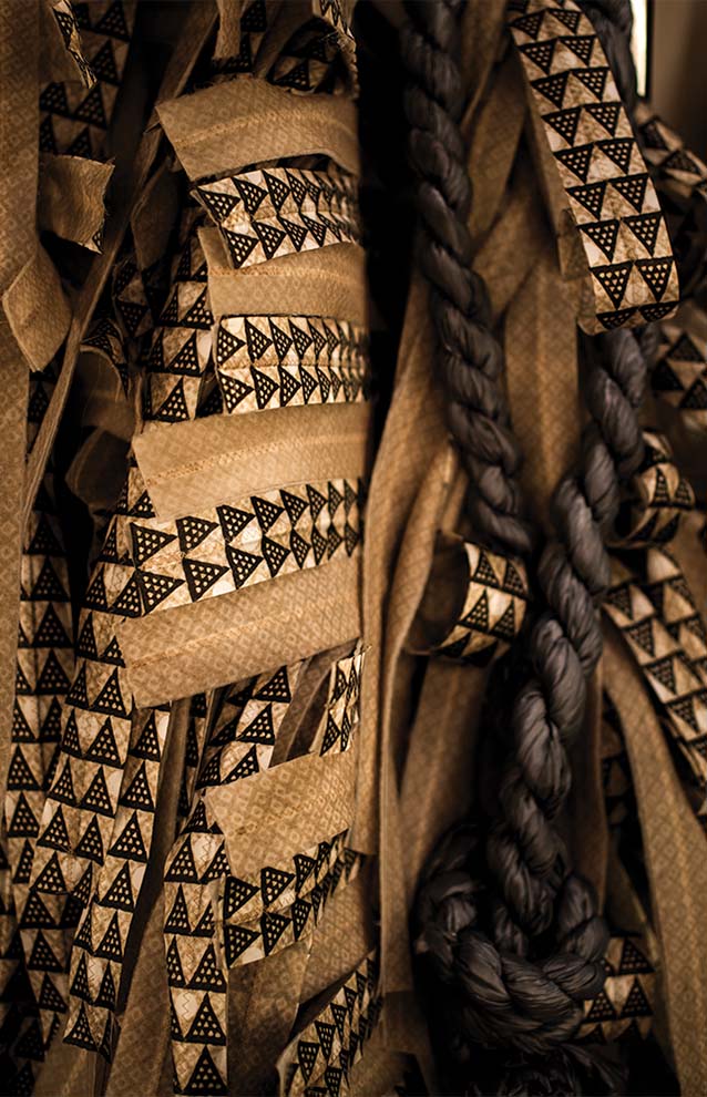 a closeup of patterned fabric