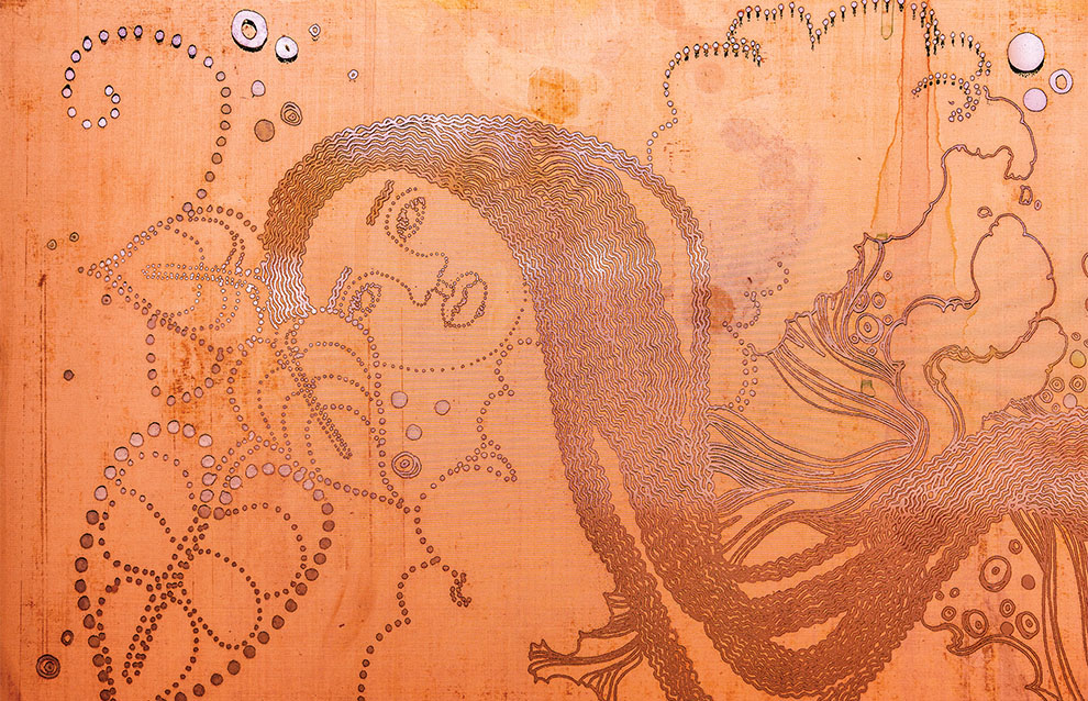 closeup of a clothing pattern